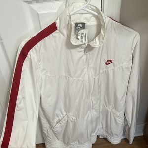 NIKE windbreaker (unisex) XL white with red on sleeves